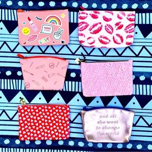 Bundle of 6️⃣ Pink Ipsy Pouches Variety Pack xoxo 💋